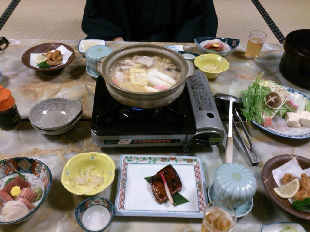 茨城県 とらや旅館の夕飯 あんこう鍋